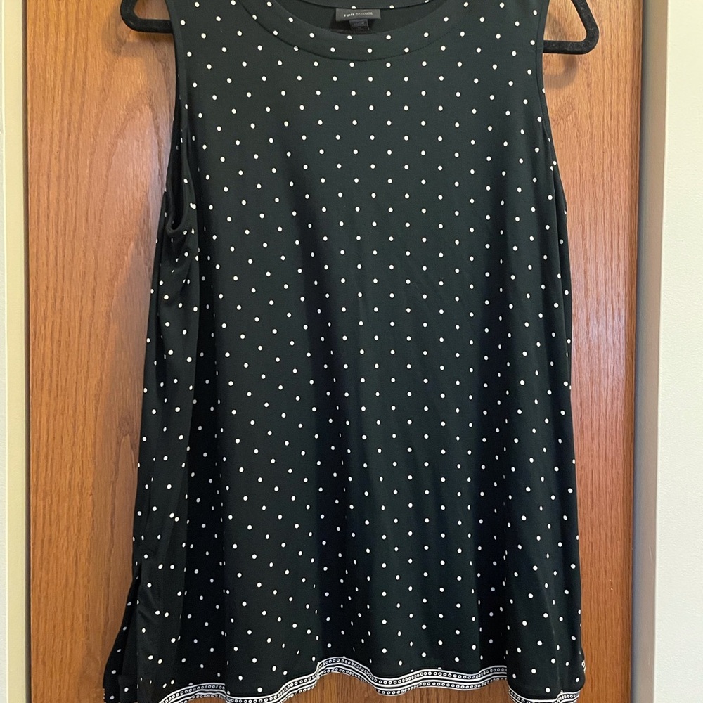 Wearever Long Black Polka Dot Top